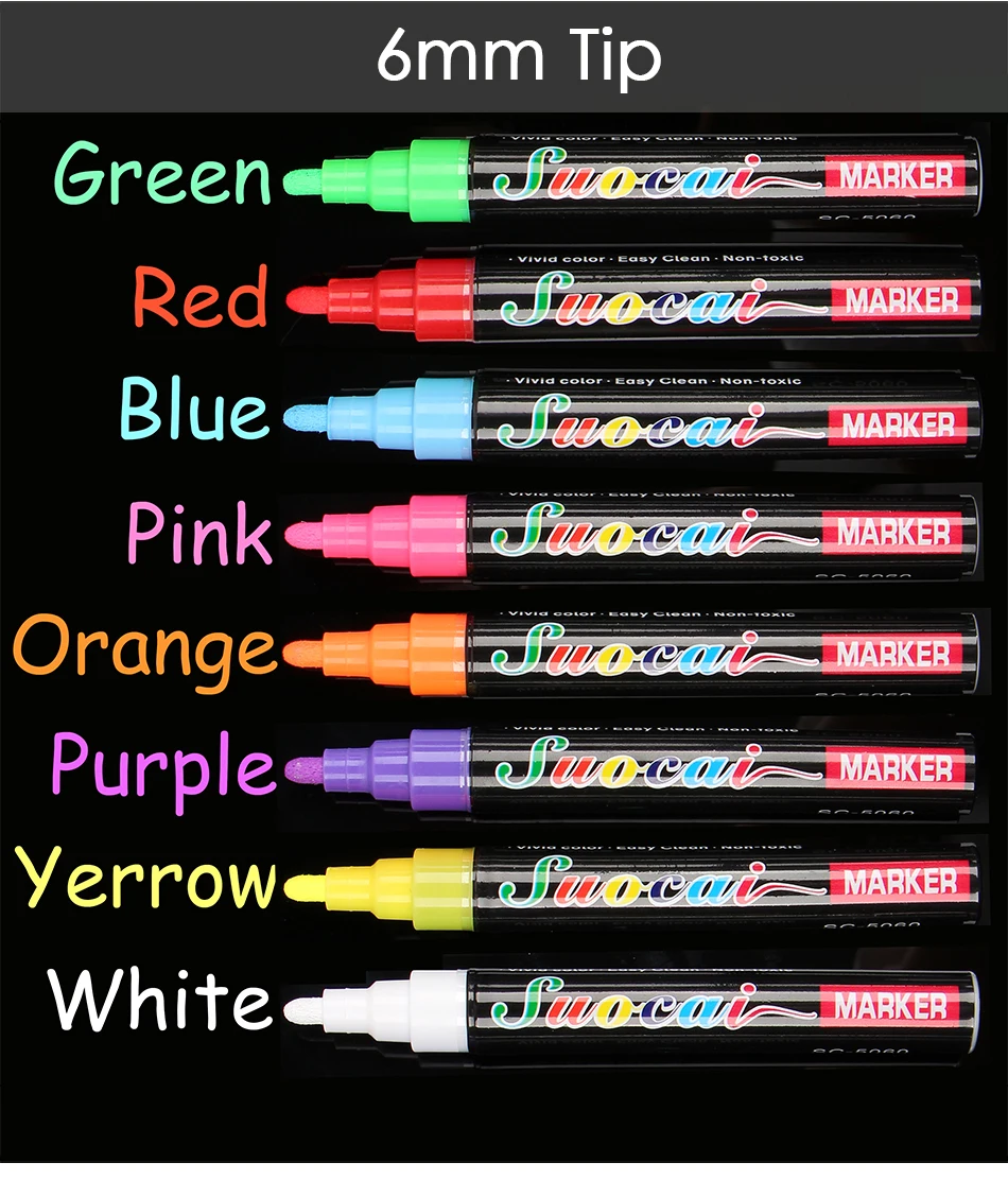 8 x жидких стираемых маркеров маркер для стеклянных окон маркеры досок меню