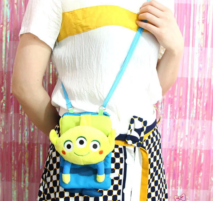 1 шт. милые плюшевые рюкзаки Lotso Kawaii детские плюшевые сумки клубника медведь одна Наплечная Сумка с мультяшным плюшем куклы - Цвет: Three eyes