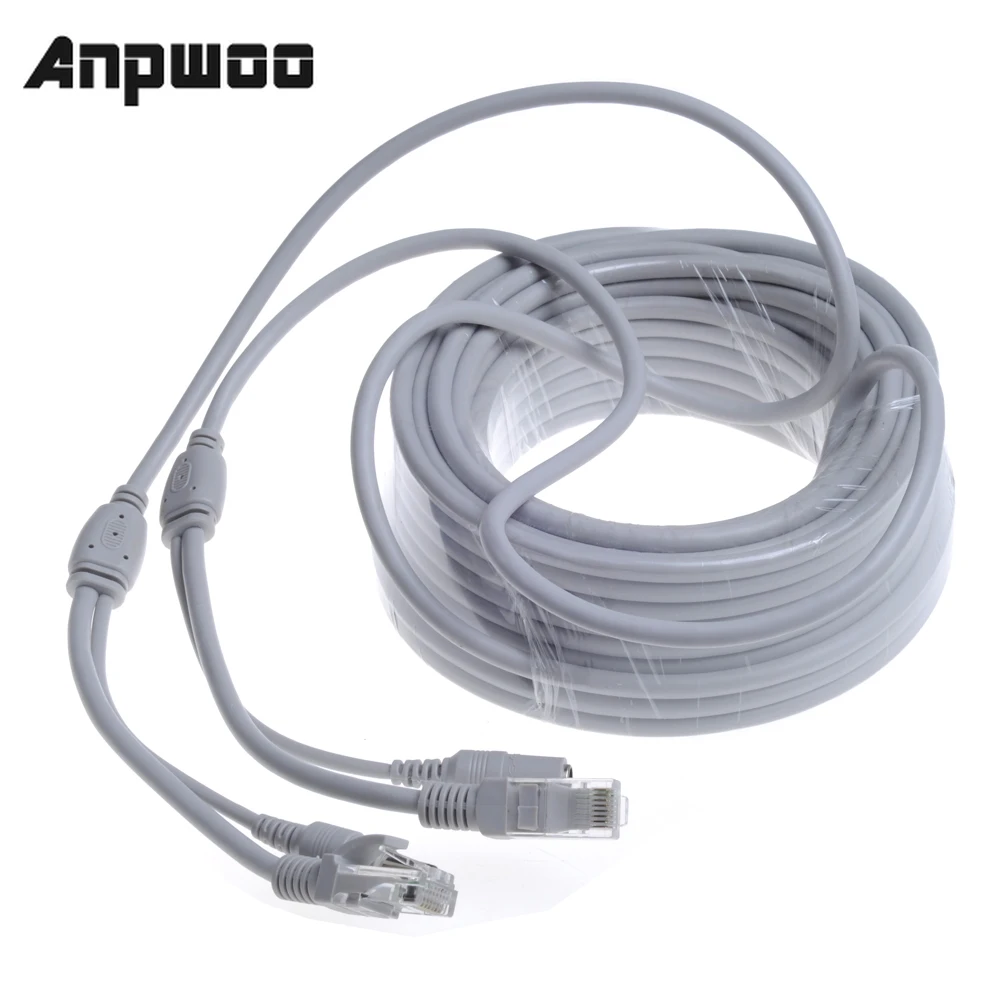 ANPWOO-Cable Ethernet para sistema de videovigilancia, Cable Lan de red RJ45 +...