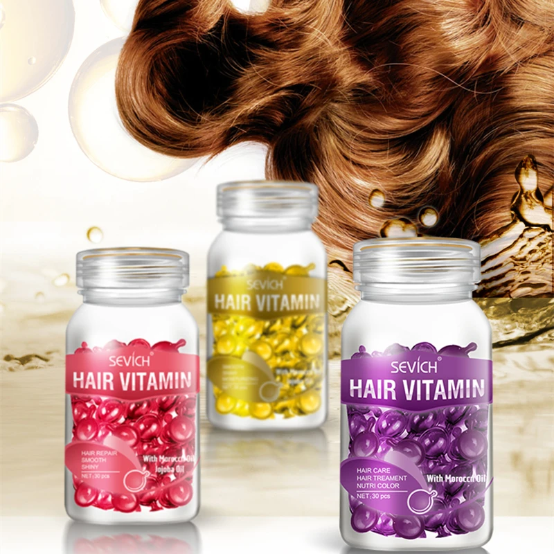 

Sevich 30pcs Hair Vitamin Capsule Keratin Complex Oil Hair Treatment Anti Hair Loss Repair Damaged Hair Serum Moroccan Hair Oil