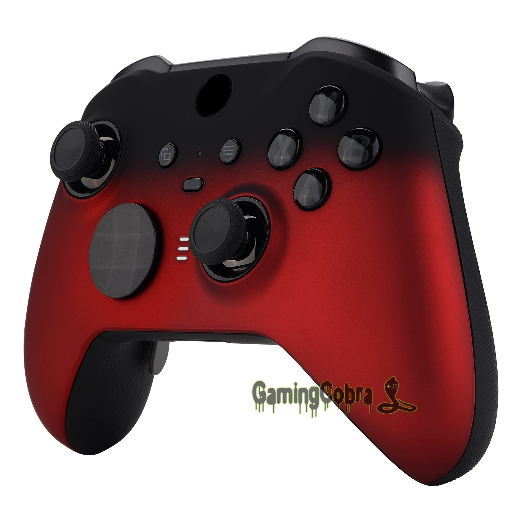 eXtremeRate Shadow Scarlet Red Soft Touch Faceplate Front Housing Shell Replacement Kit for Xbox One Elite Series 2 Controller |