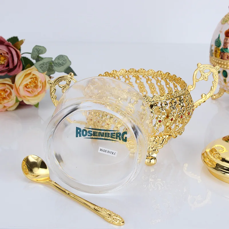 

Kitchen Sugar Bowl Salt Pot Pepper Storage Jar Seasoning Pot Glass Jar Container Condiment Spice Box Holder with Lid and Spoon