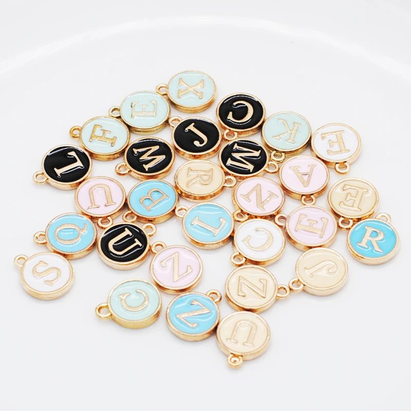 26 шт./лот 12*15 мм новое поступление эмалированная искусственная буква алфавита