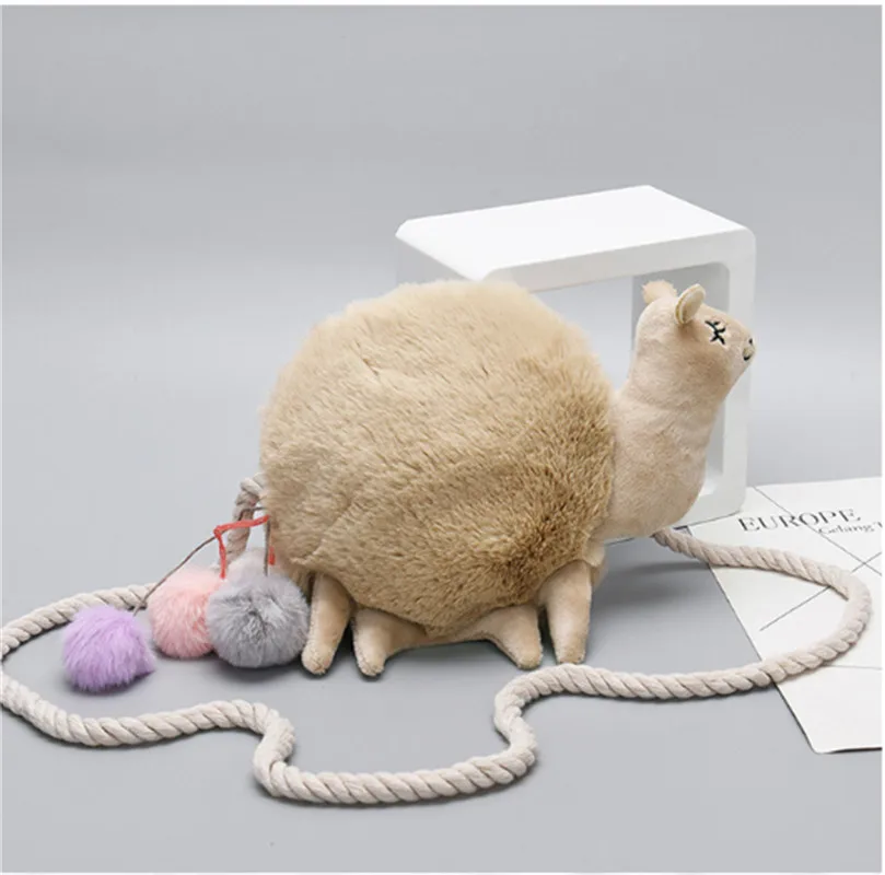 Новое поступление сумка из альпаки и ламы хит продаж милая школьная через плечо с