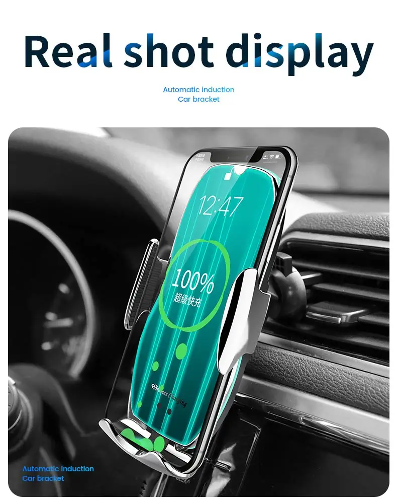 

XIAONI H8 Magnetic Car Phone Holder Wireless Charger Universal Smart Sensor Magnet Charging Holder For Phone In Car Stand