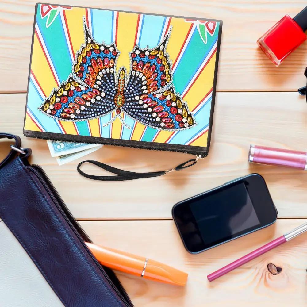 Creative Various Patterns Storage Bag Special Shaped Diamond Painting Women Zipper Wristlet Wallet Makeup Bags DIY Craft | Дом и сад