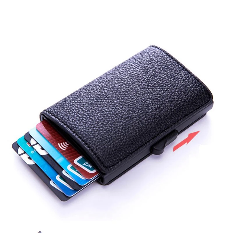 Алюминиевый Автоматический всплывающий ID держатель для Карт RFID кредитный банк