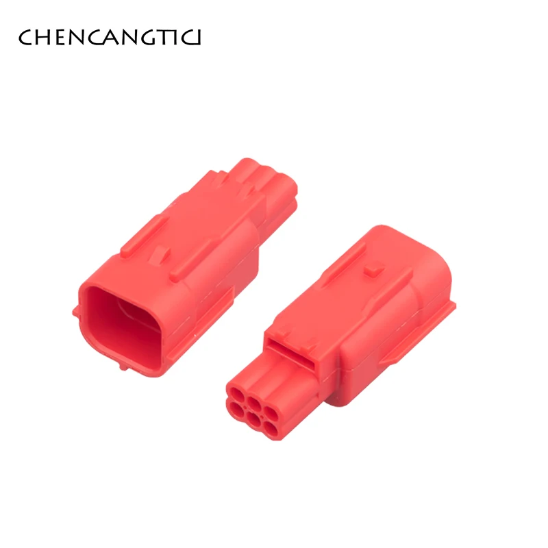 1 Набор 6 Pin Авто Водонепроницаемый Жгут проводов разъем красный Электрический 0