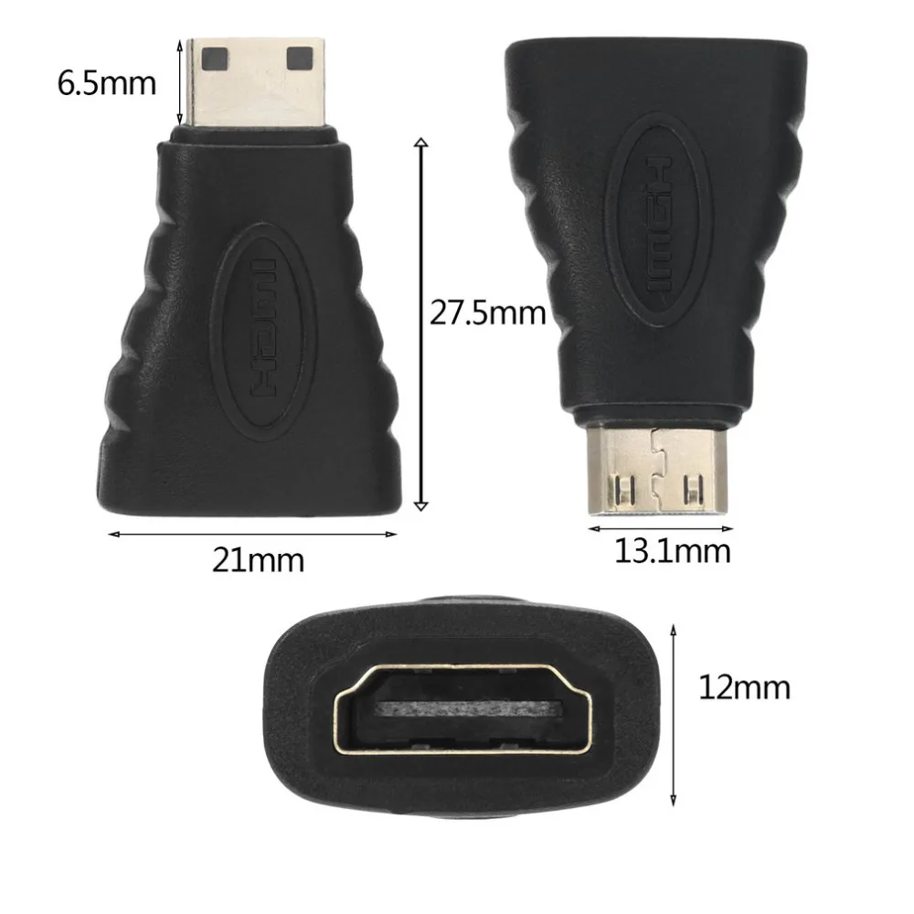 Мини HDMI к адаптер конвертер Мама-папа для HD 1080P кабель устройство HDTV Позолоченный