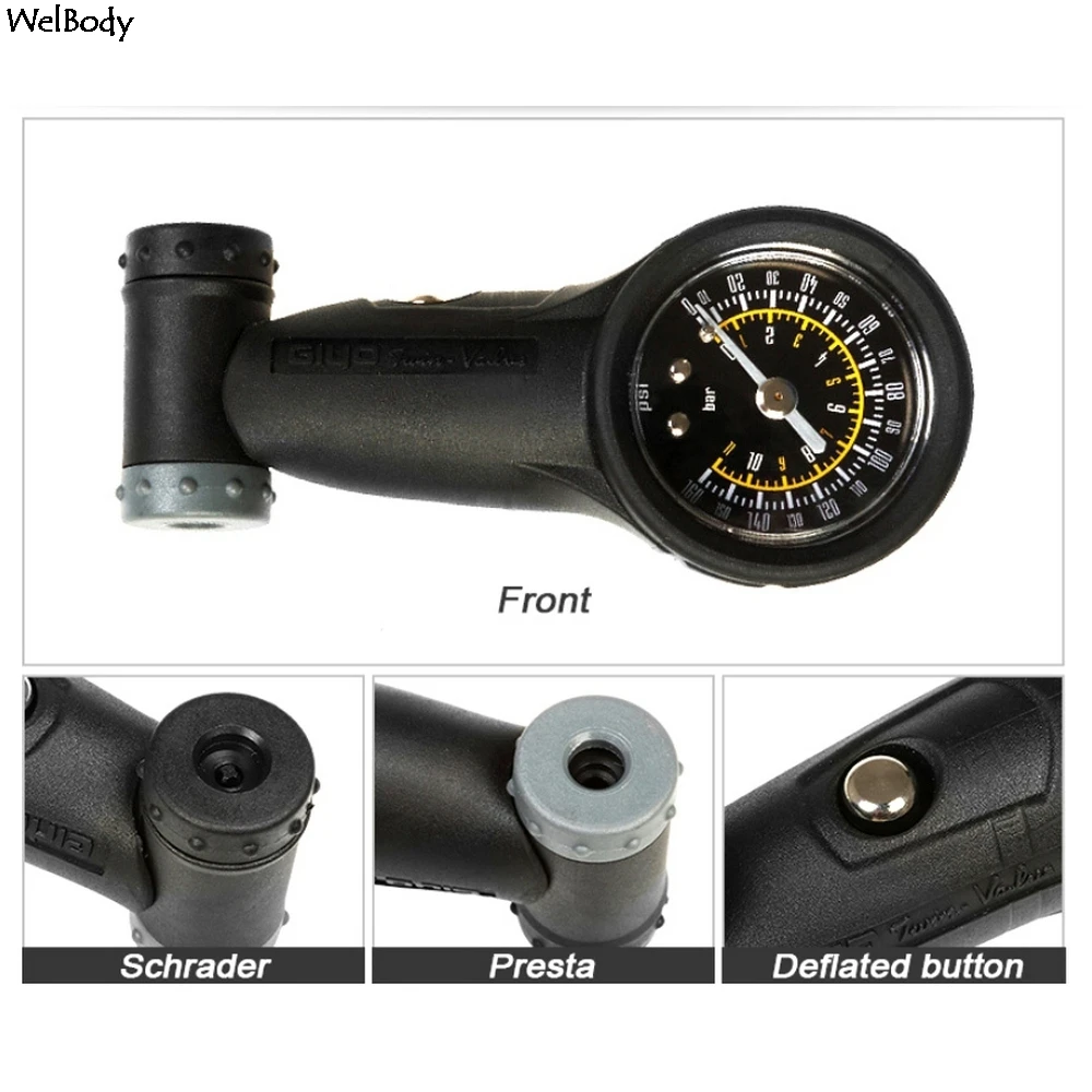 Профессиональный датчик шин для велосипеда Schrader Presta клапаны давления воздуха 160