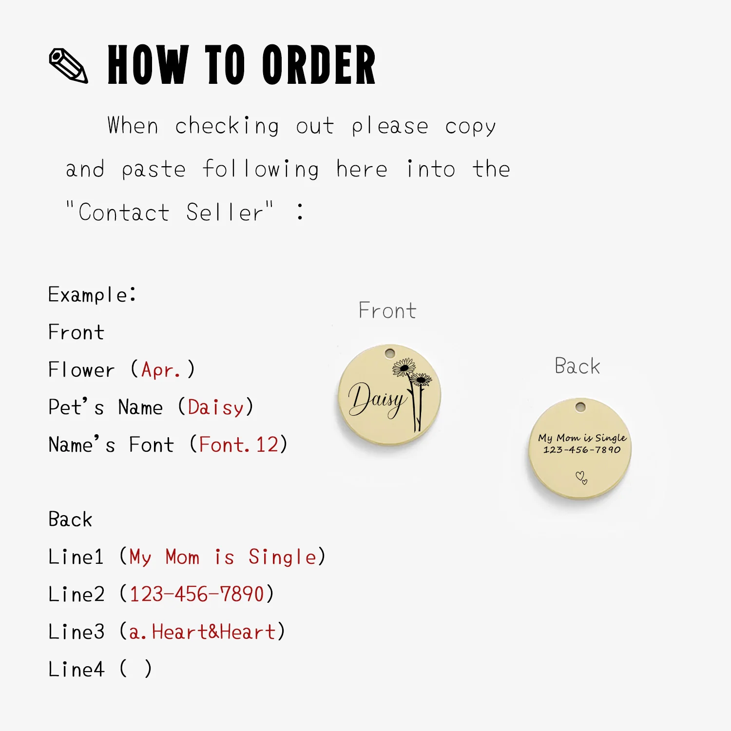 Персонализированные бирки для кошек и собак MW004 рождение цветы узор ошейника