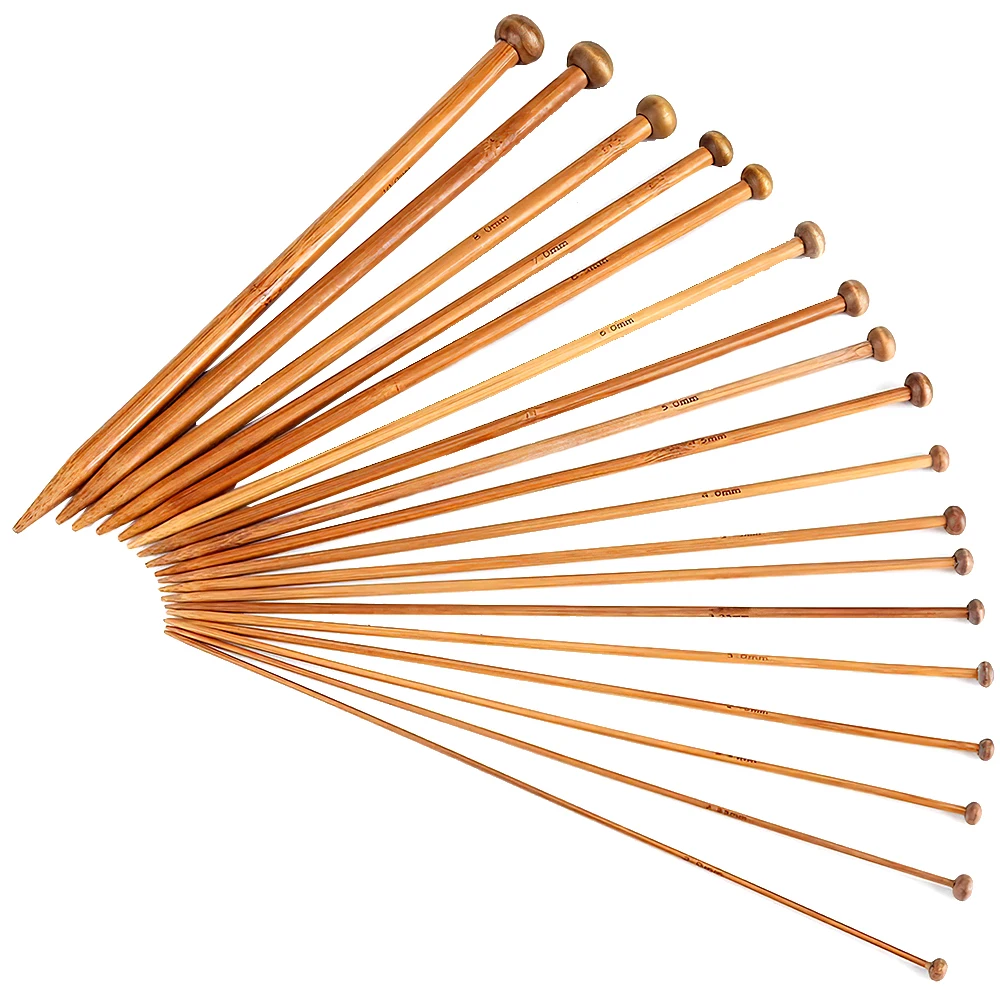 Практичный набор из 36 спиц для вязания Бамбуковые Спицы гладких свитера