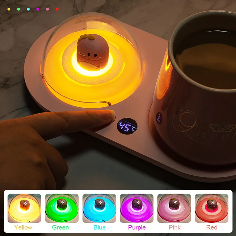 

Creative Coffee Mug Warmer with Essential Oil Diffuser Home Office Heating Plate Cup Warmers for Milk Tea Cocoa Gift Recommend