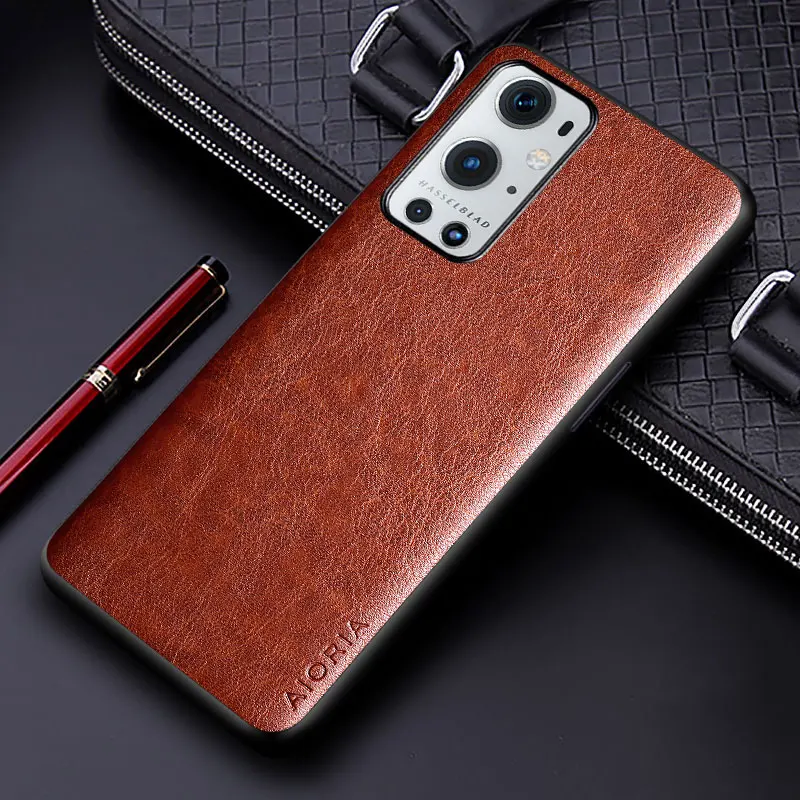 luxury pu leather case for oneplus 9 pro 9r 9rt 5g with business solid color design phone cover for oneplus 9 pro case capa free global shipping