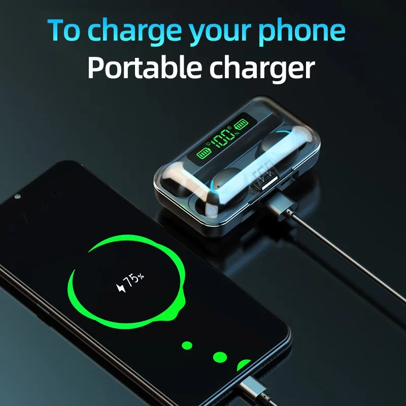 TWS-стереонаушники с зарядным футляром и поддержкой Bluetooth 5 0 2200 мА · ч | Электроника