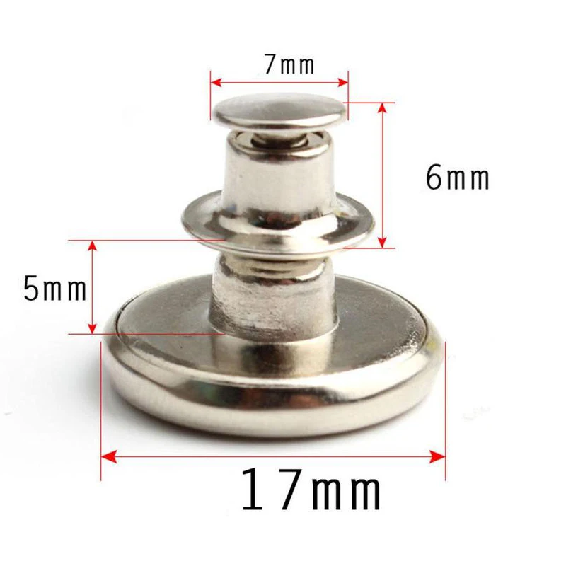 5Pcs Snap Fastener Metal Buttons for Clothing Jeans Perfect Fit Adjust Button self Increase Reduce Waist Free Nail Sew Botones - купить по