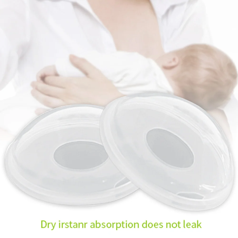 

2pcs Easy Apply Safe Feeding Baby Breast Milk Collector Suckling Period Portable Practical Nursing Pads Breastfeeding Reusable