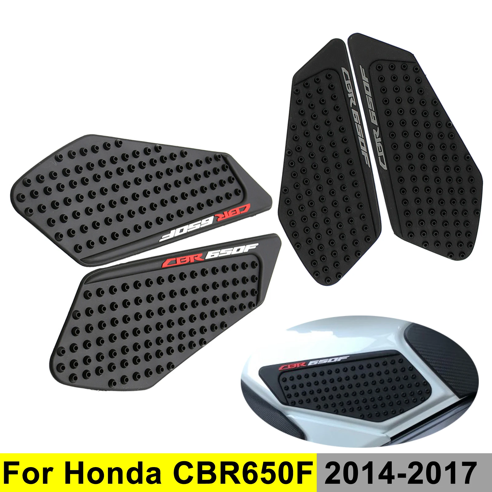 

For Honda CBR650F 2014-2017 Fuel Tank Traction Side Pad Gas Knee Grip Stickers Motorcycle Protector Anti Slip Decals 2015 2016