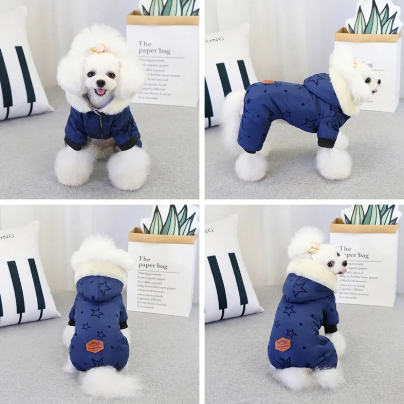 Pet Dog Clothes Winter Warm Coat Thicken Clothing For Dogs Costume Jumpsuit Hoodies Jacket Supplies perros | Дом и сад