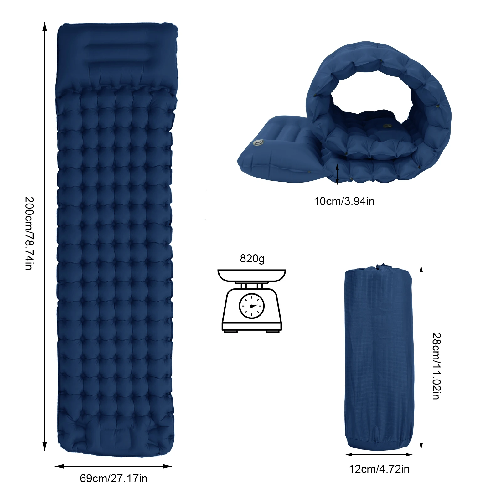 Preço Esteira De Acampamento Inflável Dormir Esteira Com Travesseiro Almofada De Dormir Ultraleve Para Mochila Acampamento Caminhadas