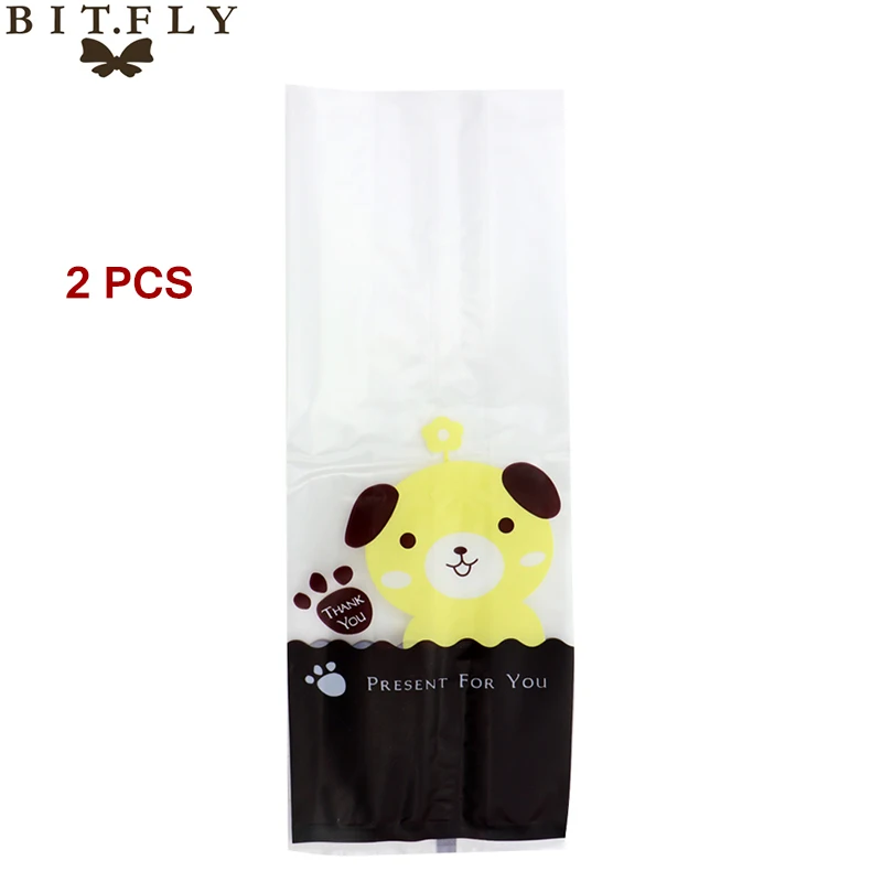 dog gift bag 2 шт пластиковые животные для конфет и печенья Подарочная сумка с DIY самостоятельно клейкий мешочек Рождество Свадьба День Рождения вечерние поставки - Цвет: dog gift bag