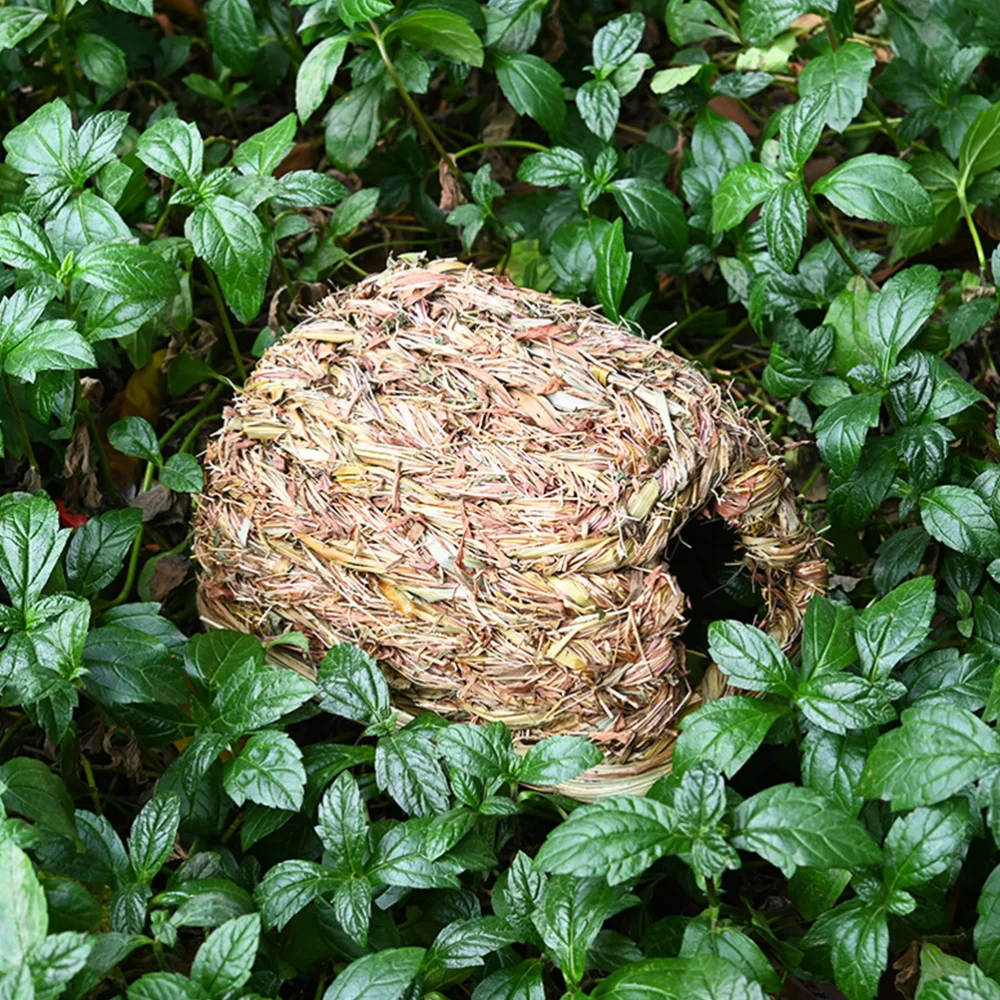 

1Pc Grass Woven Nest Pet House Rabbit Woven Nest Pastoral Style Pet Nest