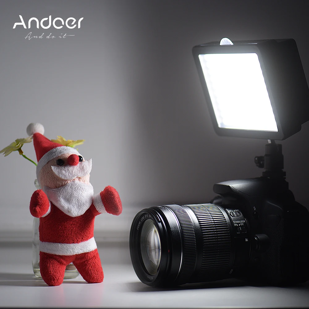 Andoer 160LED 5600K фотография свет с яркой лампой для камеры 3 фильтра видео Canon Nikon Pentax Sony