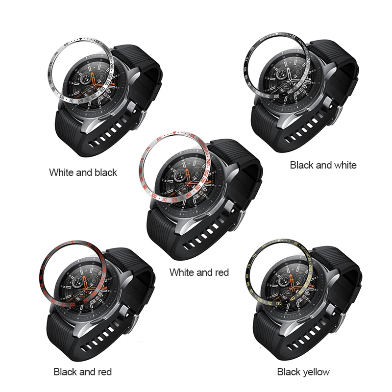 

1PC Practical For Samsung Galaxy Watch 46MM/42MM Bezel Ring Adhesive Cover Anti Scratch Metal Smart Watch Accessories