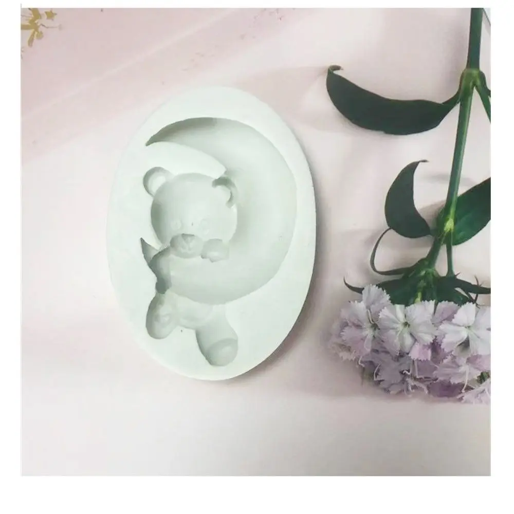 1 шт. мультяшная Луна силиконовая форма Медведь 3D Трехмерная торт на день