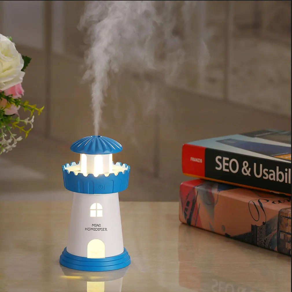 150ml Lamp Lighthouse Humidifier USB Led Air Diffuser Purifier Atomizer Tower Essential oil diffuser for Home difusor de aroma |