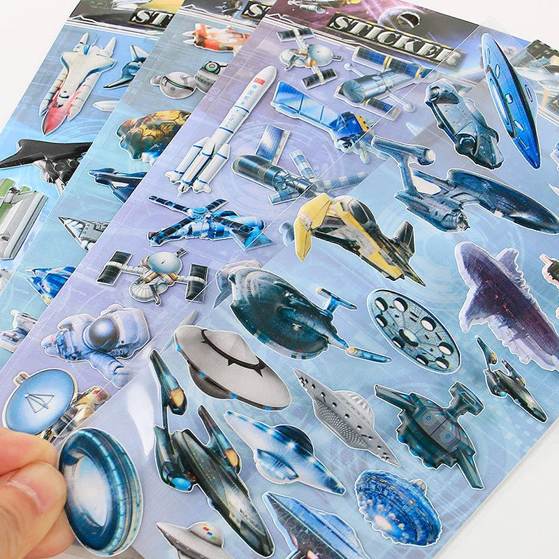 1 шт. космическая серия наклейка игрушка Детский космический корабль спутник