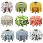 Круглая скатерть из хлопка и льна с принтом, в скандинавском стиле, Современная скатерть для кухни, столовой, украшение для сада, свадьбы, дома