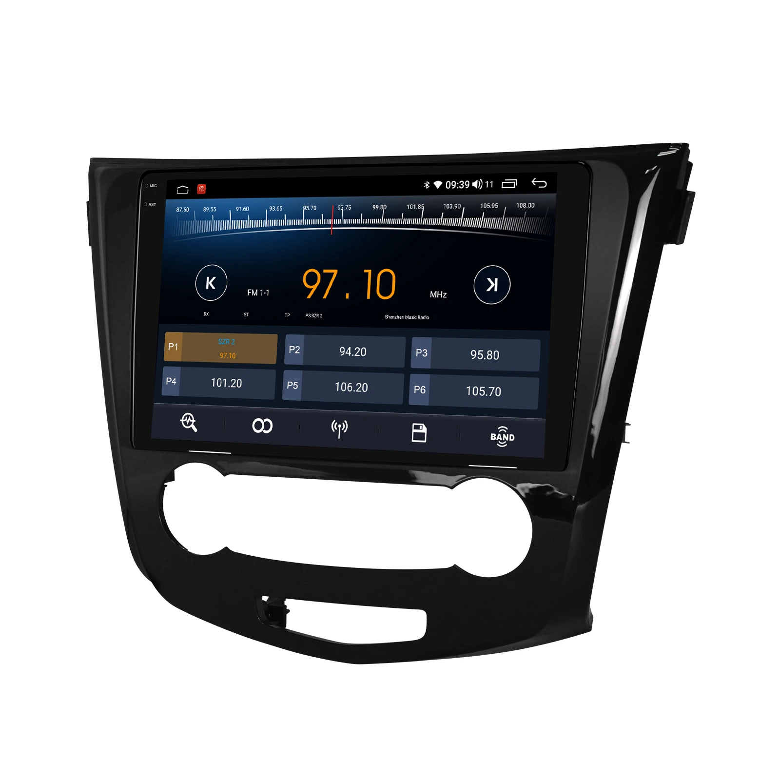 저렴한 안드로이드 10.0 1 딘 자동차 라디오 10.1 인치 IPS 헤드 유닛 지원 4G/무선 Carplay 1280*800 Autoradio For Nissan Qashqai 2015 + BT