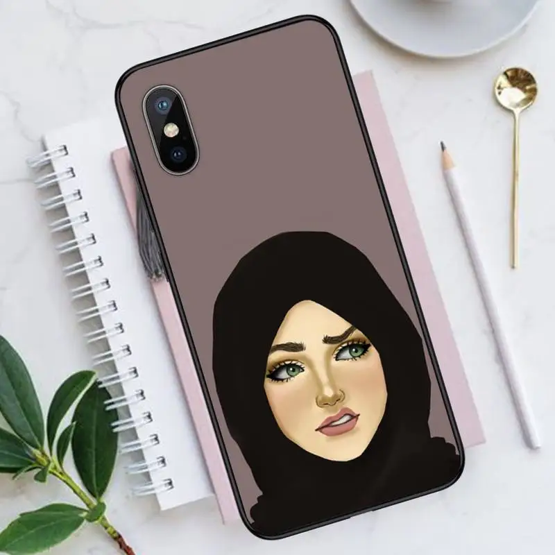 

Cartoon cute Islamic Gril Phone Case for iPhone 11 12 mini pro XS MAX 8 7 6 6S Plus X 5S SE 2020 XR Luxury brand shell funda
