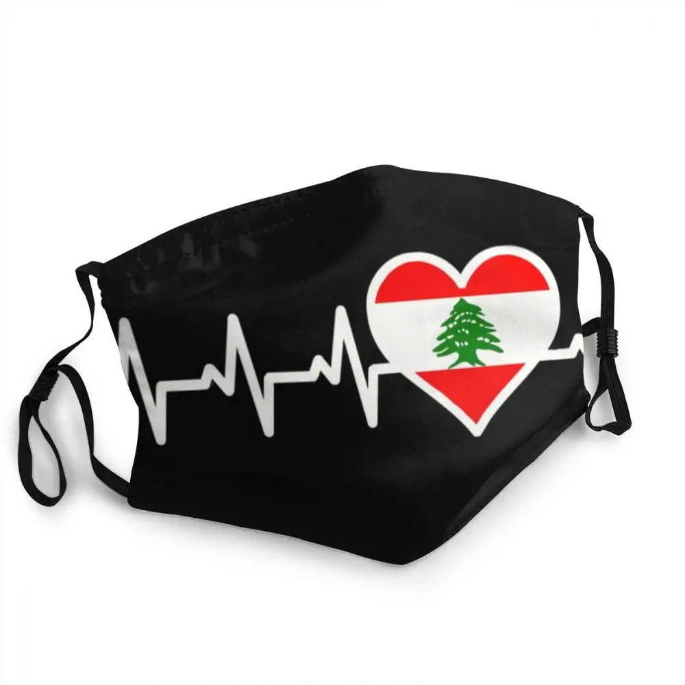 

With Lebanon Roots Print Reusable Mask for Face To protest Against Heartbeat Anti Dust Protection Cover Respirator Mouth Muffle