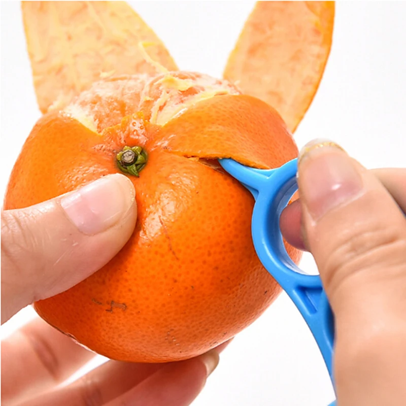 

5pcs Random Color Mouse Shape Lemons Orange Citrus Opener Peeler Remover Slicer Cutter Quickly Stripping Kitchen Tool