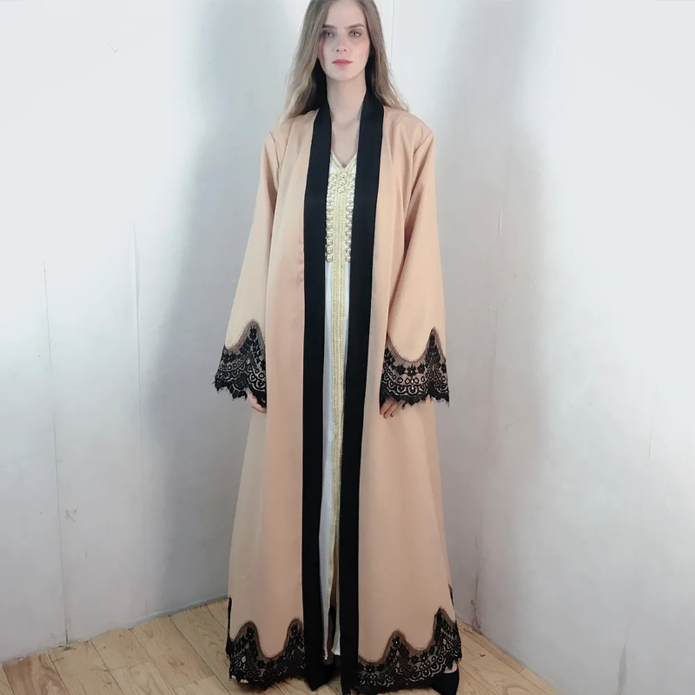 Абайе мусульманское кимоно Арабский Дубай Турция Кафтан марокаин Малайзия