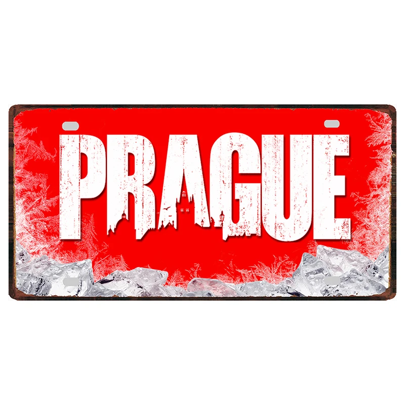 

【YZFQ】30X15CM Prague City Czech republic Travel Souvenir Vintage Metal Sign Bar Wall Home Shop Decor Plaques Poster DC-1210B