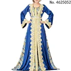 Средний Восток Abaya Дубай мусульманская женская мода халат с длинным рукавом элегантные ретро длинные платья макси