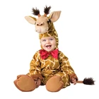 Милый наряд на Хэллоуин с животными для малышей, детское модное платье для маленьких мальчиков и девочек, карнавальный костюм для малышей, слон, жираф, 40