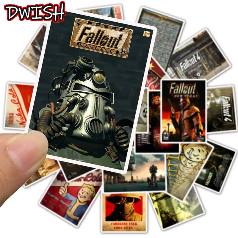 Водонепроницаемые наклейки Fallout 4 граффити скейтборд чемодан гитара ноутбук
