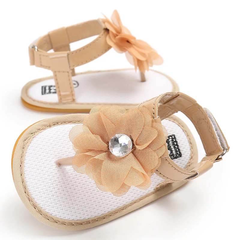 Сандалии для новорожденных девочек босоножки с цветочным принтом на мягкой