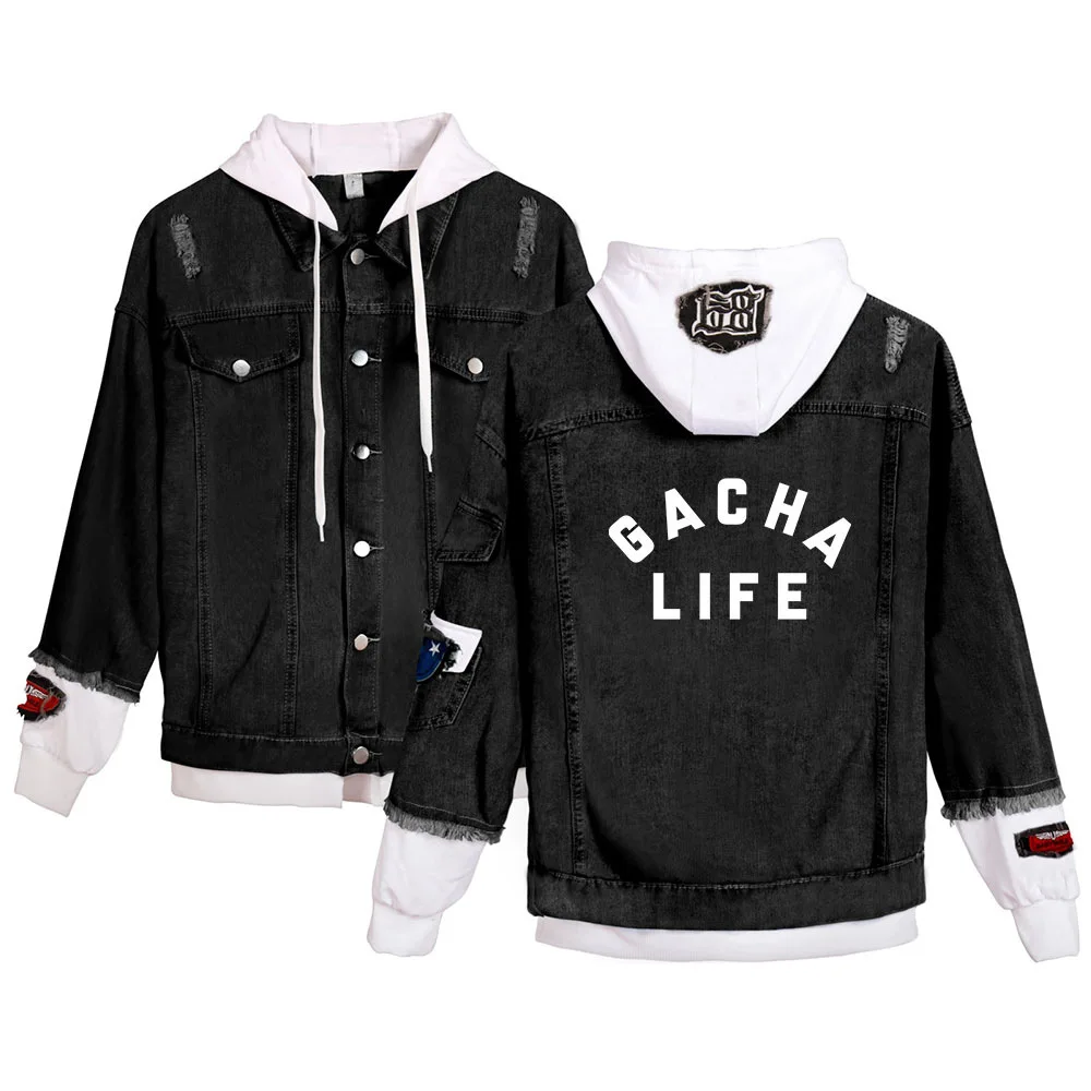 

2021 Popular Denim Boys/girls Streetwear Anime Gacha Life Pullovers Single-Breasted Gacha Life Hoodie Men/women Casual Hooded