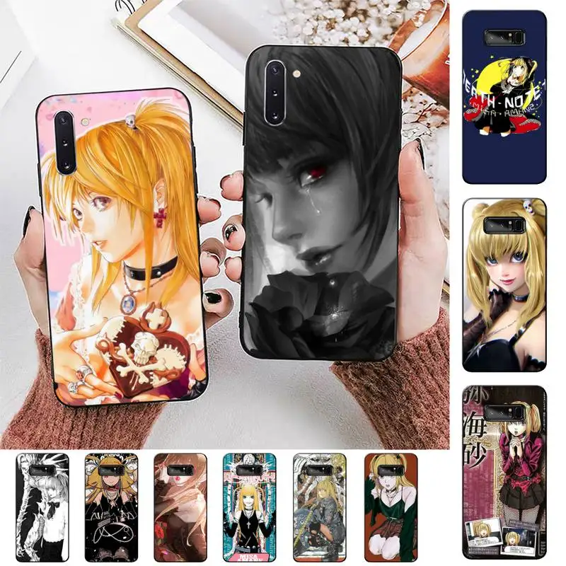 

FHNBLJ Misa Amane Anime Manga Death Note Phone Case for Samsung Note 5 7 8 9 10 20 pro plus lite ultra A21 12 72