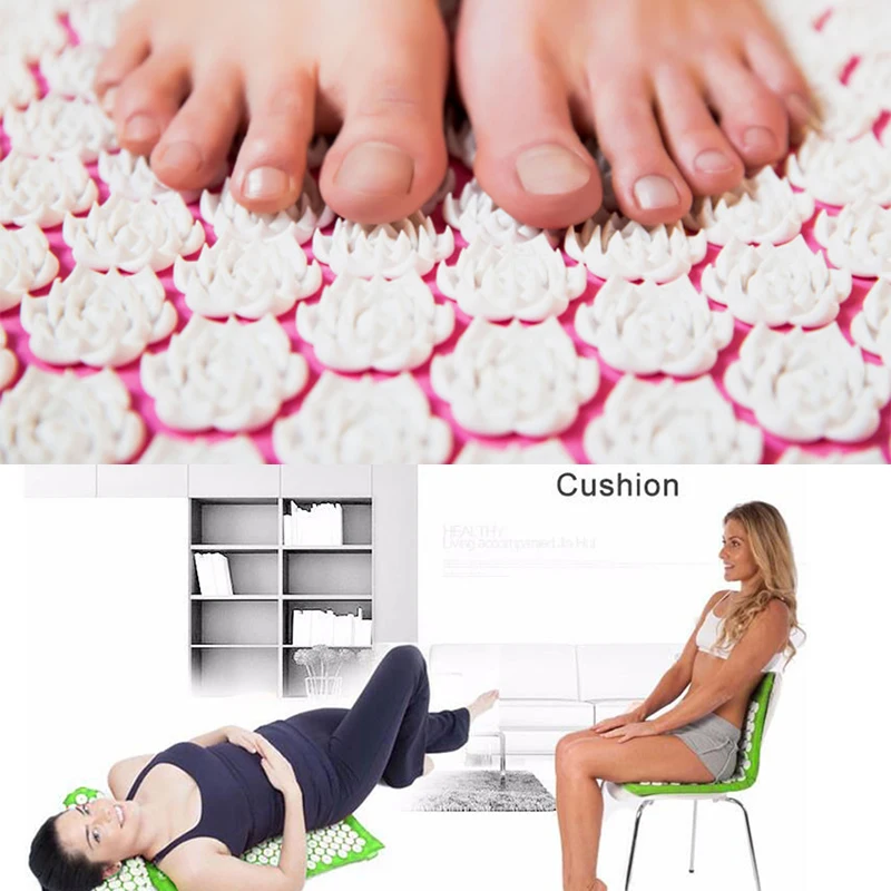 Прямая поставка массажный коврик Lotus для акупунктуры с подушкой 12 цветов фитнеса