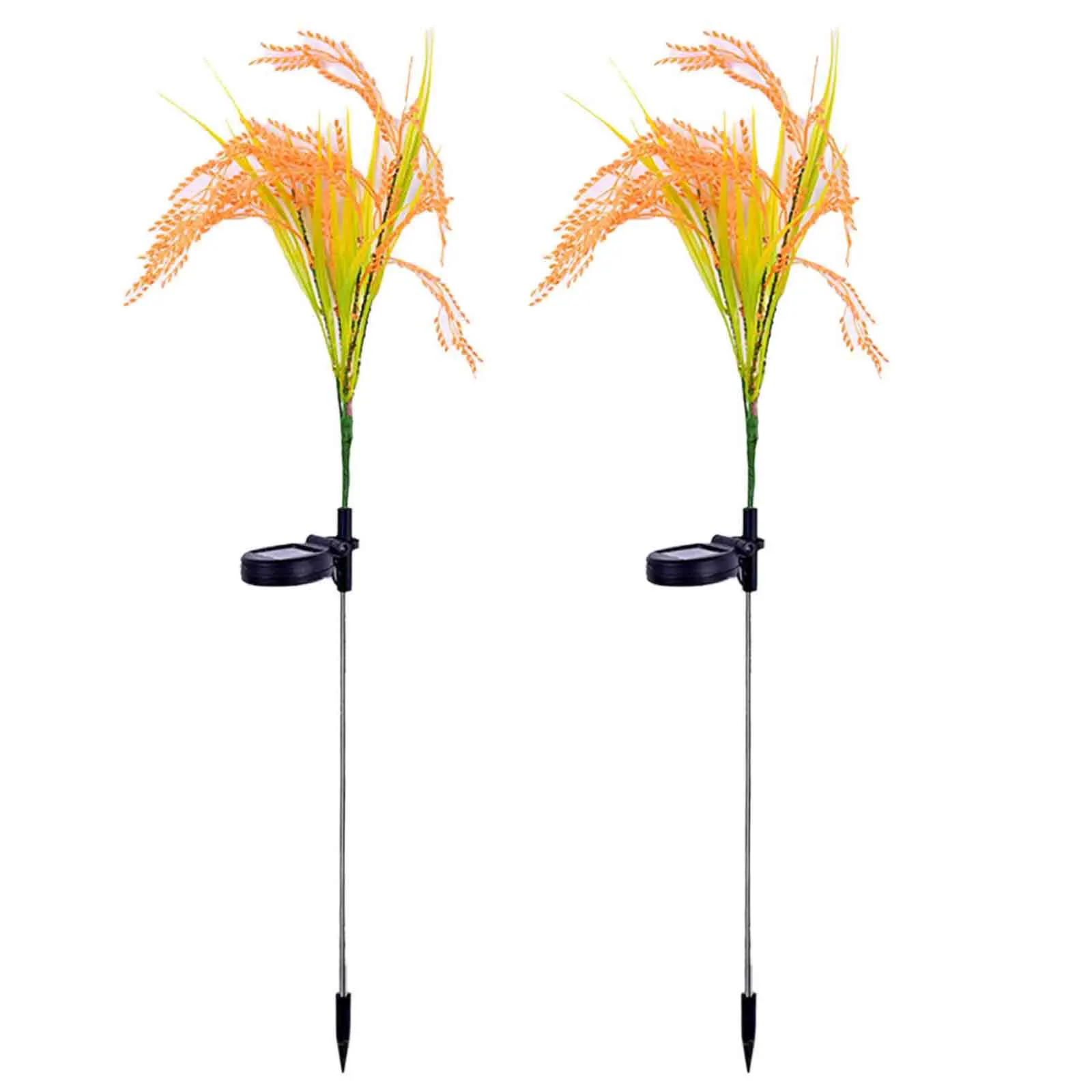 

2pcs Outdoor Solar Wheat Garden Stake Lights LED Landscape Decorative Lights Has A Light Control Function