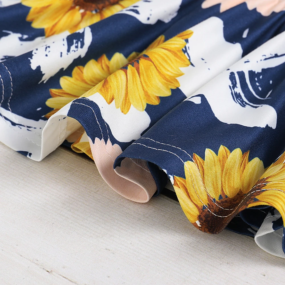 CYSINCOS/2020 летний комплект одежды для детей футболка с цветочным принтом маленьких