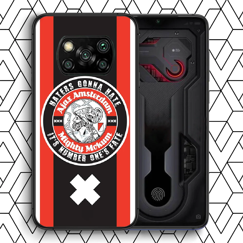 

Football Ajax Team Phone Case Cover Hull For Xiaomi Mi A2 A3 8 9 9T Note 10 Se Lite Pro Black Prime Soft Etui Pretty Cell Trend