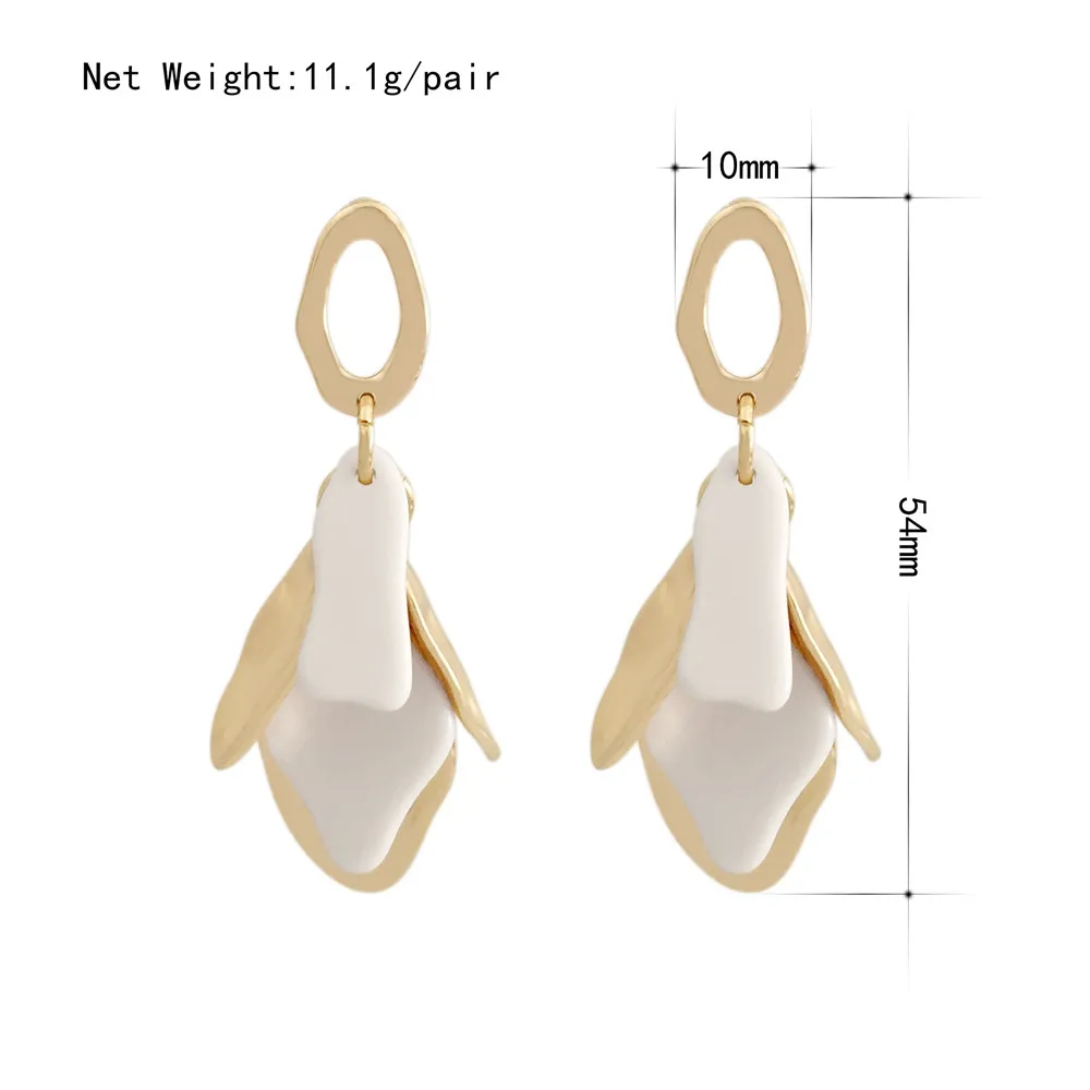 

Fashion Candy Color Smooth Acrylic Drop Earrings Simple Geometric Round Button Statement Earrings with stones bijoux femme 2020