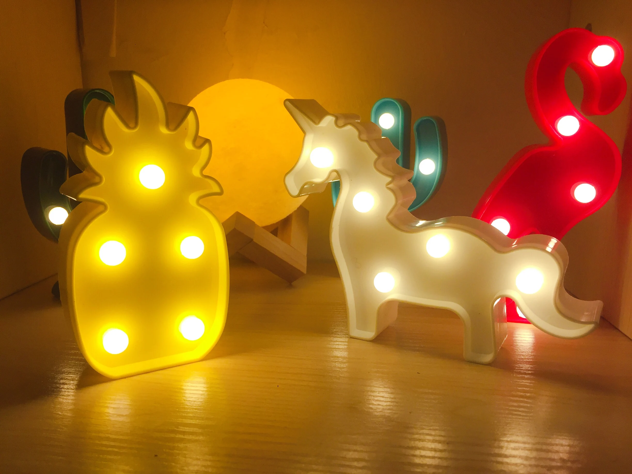 Светодиодная настольная 3d лампа в романтическом стиле праздничное освещение